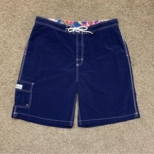 Polo Ralph Lauren Board Shorts Mens 2XL Blue Beach Swim Trunks Lined Drawstring